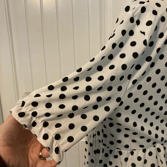 Suzanne Betro black & white polka dot dress - Picture 11 of 14